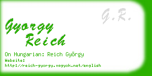 gyorgy reich business card